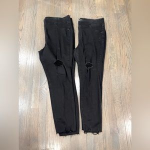 Size 16 Black distressed jeggings